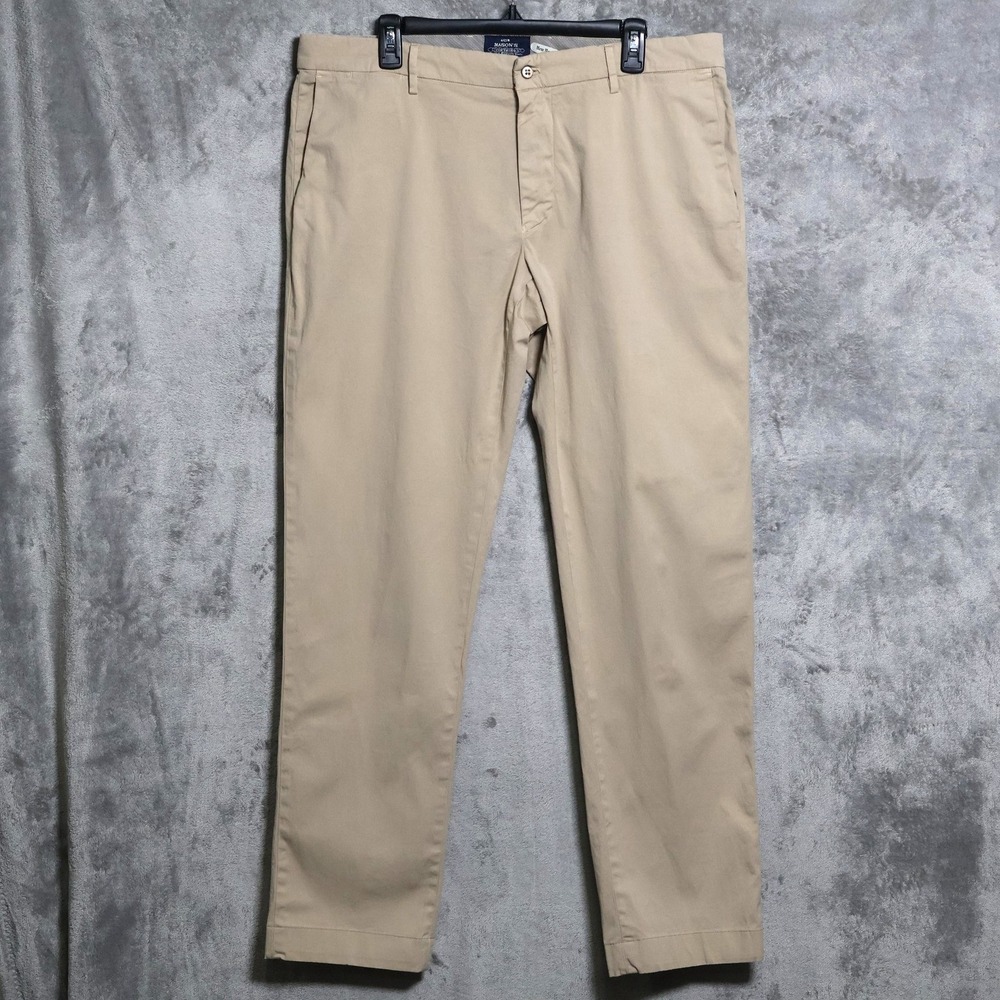 Masons New York Pants Mens 38x33 Beige Chino Straight Preppy Made In Bulgaria